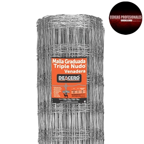 Malla triple nudo para seguridad vial